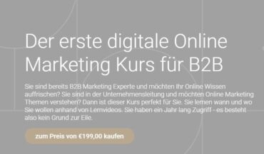 B2B Online Marketing Weiterbildung